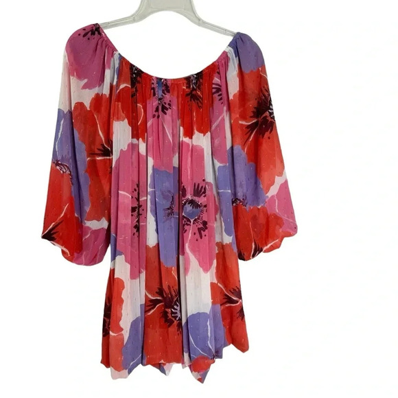 Misa Devon Floral Off Shoulder Mini Dress in Poppy Love Size S NWT - Picture 8 of 12